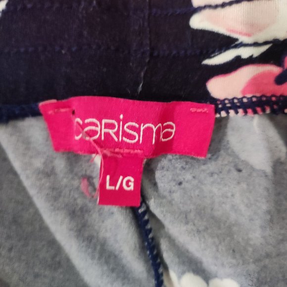 Carisma pajama black with floral design women's size L - Picture 6 of 6